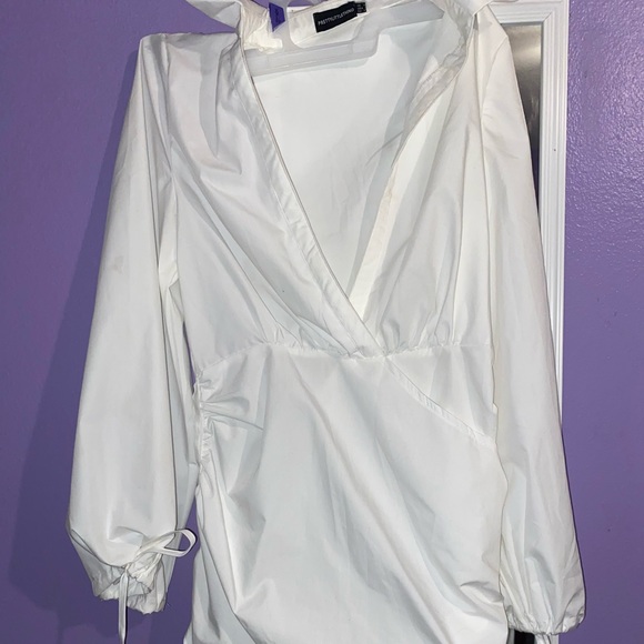Pretty Little Thing white ruffle dress, WORN ONCE! - Picture 2 of 2